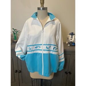 Vintage Y2K Women's Windbreaker Jacket - Size 12 - Butterfly's‎
